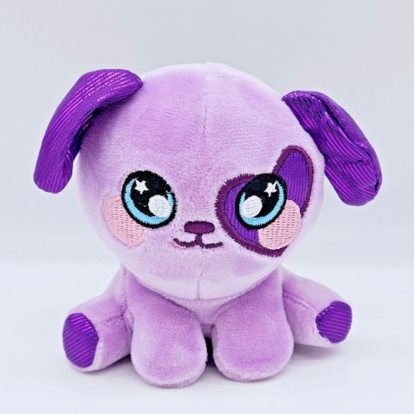 Squeezamals 3Deez Scented Slow Rise Foam Brennan Dog 4" Purple Stuffed Animal - Picture 1 of 6